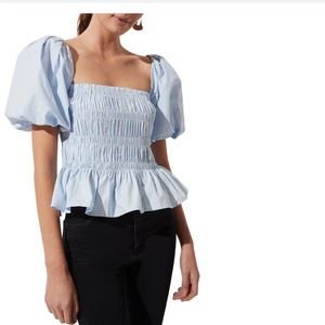 ASTR the label powder blue top